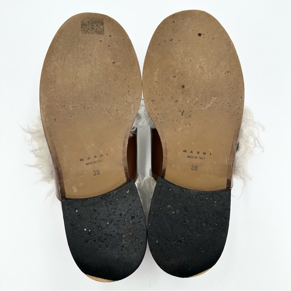 Marni Fur Trim Leather Shoes - Picture 10 of 12